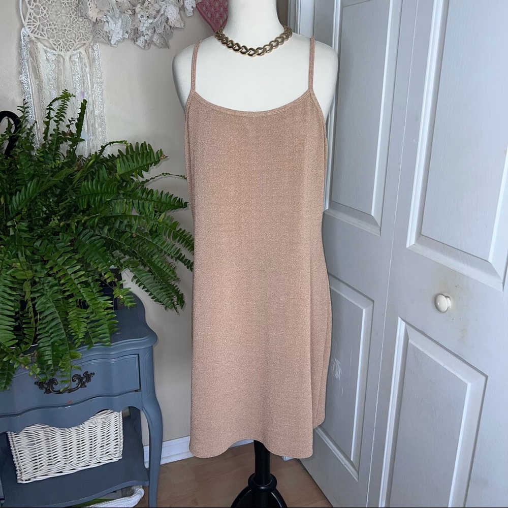 Beige Bodycon Scoop Neck Cami Dress - Picture 7 of 10